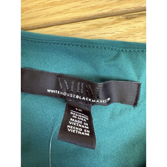 NWT White House Black Market Women's Tropical Teal One Shoulder Dress Size 12 - Picture 4 of 14
